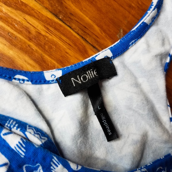 Cute Aztec Printed Blue Tank - Picture 3 of 3